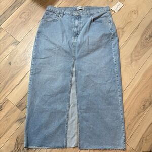 Universal Thread Women's Skirt Ultra-High Rise‎ Maxi Denim Skirt